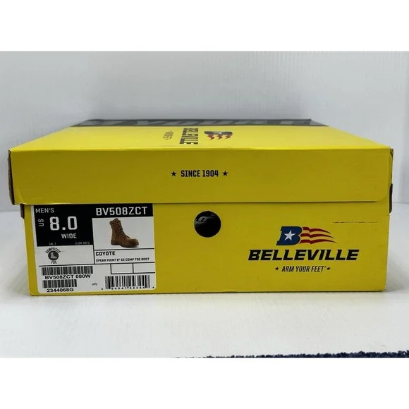 Belleville Hot Weather Side-Zip Composite Toe Men Tactical Boot BV508ZCT 8 Wide